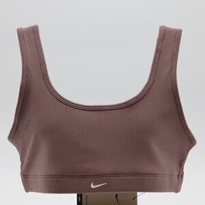 Nike Alate All U Women's Light Support Lightly Lined Ribbed Sports Bra Brown XL
